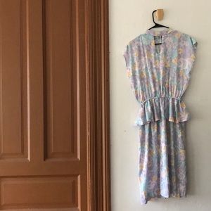Vintage 80s Peplum Dress